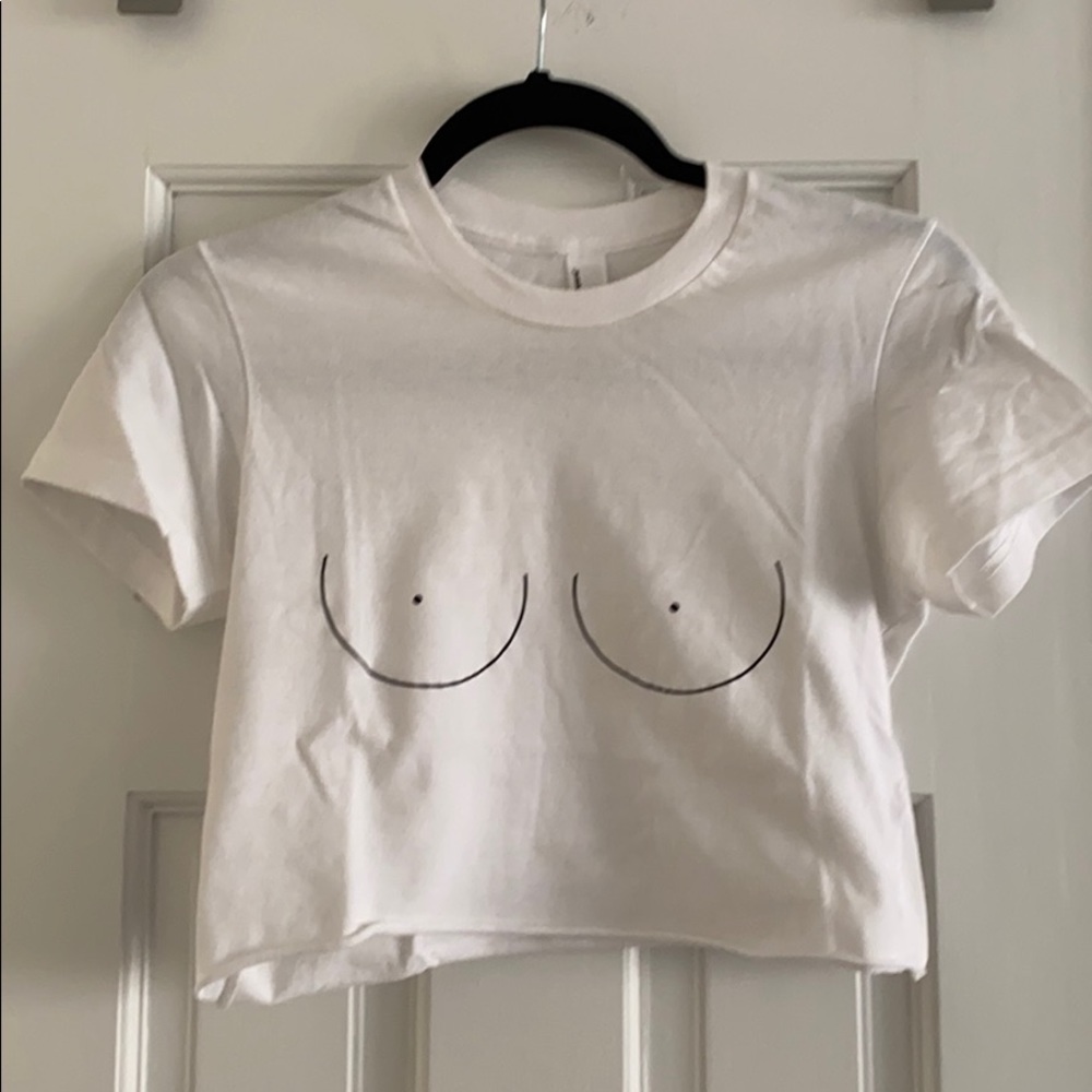 Free the Nipple cropped white tee!